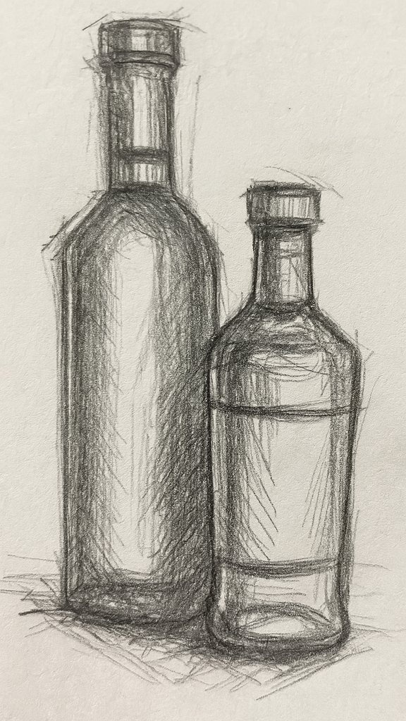 Simple shapes and patterns from a drawing ideas sketchbook.